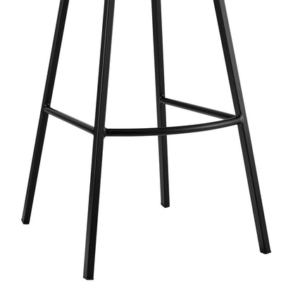 Armen Living - Tandy Black Faux Leather and Black Metal 26in Counter Stool - LCTNBABLBL26 veiw 8