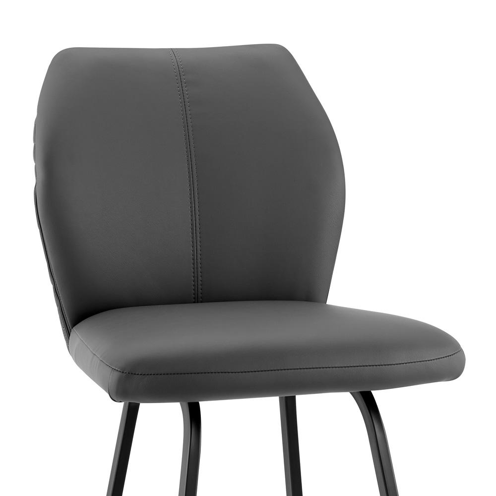 Armen Living - Tandy Gray Faux Leather and Black Metal 26in Counter Stool - LCTNBABLGR26 veiw 6