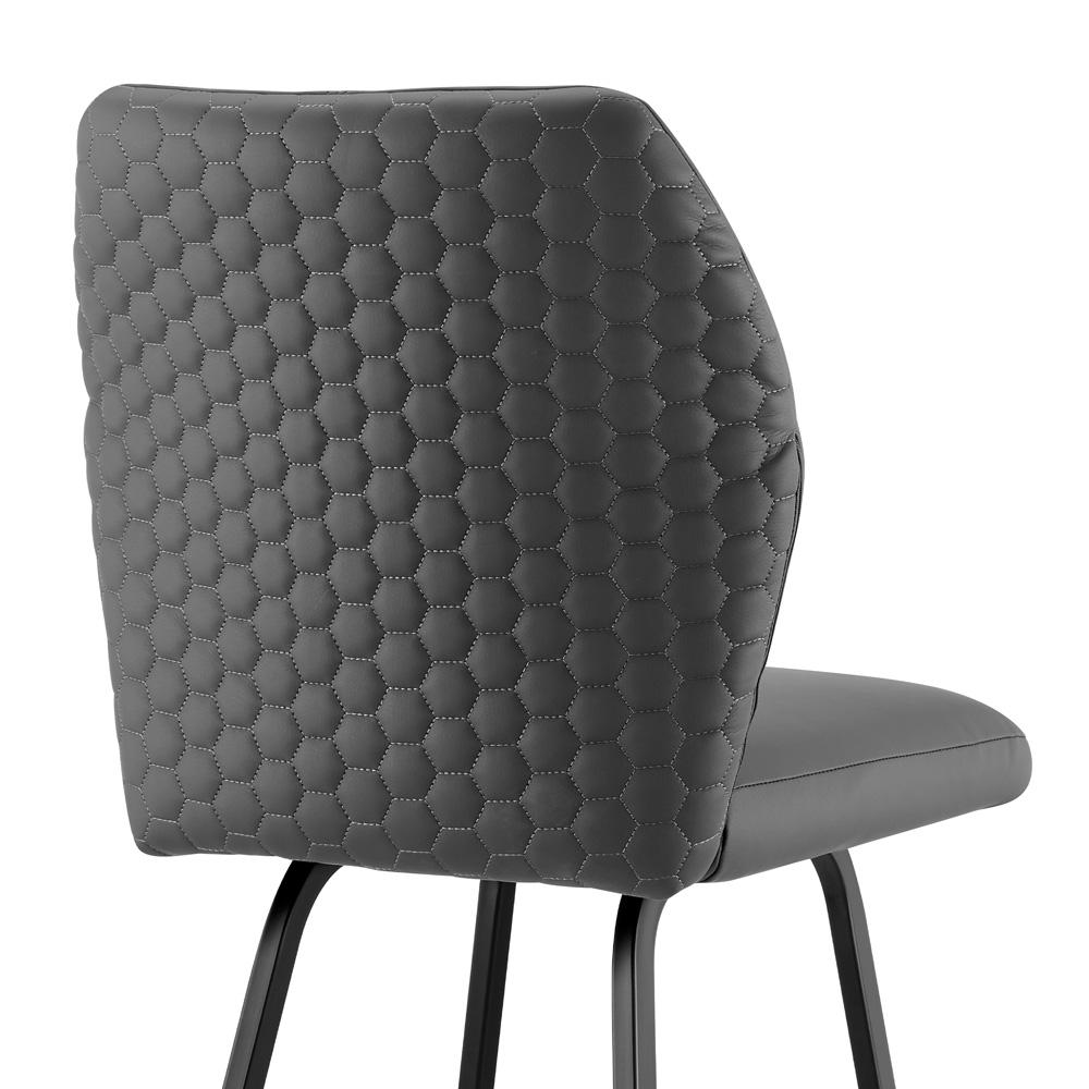 Armen Living - Tandy Gray Faux Leather and Black Metal 26in Counter Stool - LCTNBABLGR26 veiw 7