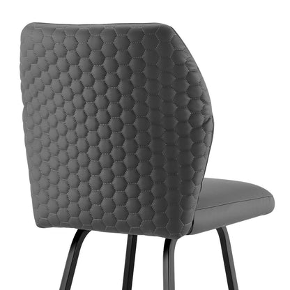 Armen Living - Tandy Gray Faux Leather and Black Metal 26in Counter Stool - LCTNBABLGR26 veiw 7