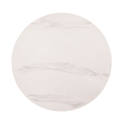 Armen Living - Venus 54in Round Mid-Century Modern White Marble Dining Table with Walnut Wood Legs - LCVEDIWA veiw 4