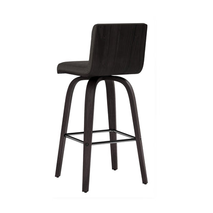 Armen Living - Vienna 26in Counter Height Swivel Grey Faux Leather and Black Wood Bar Stool - LCVIBAGRBL26 veiw 5