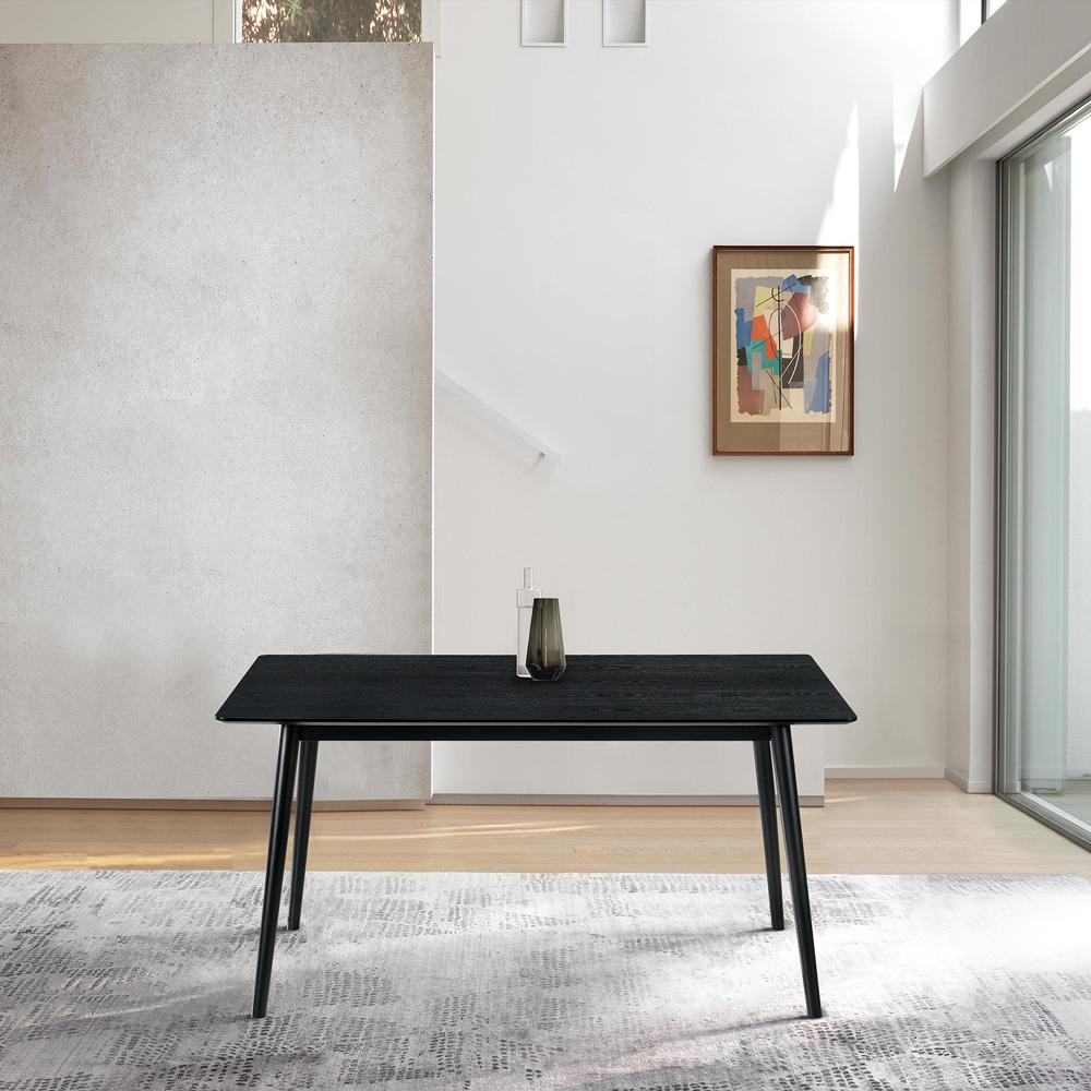 Armen Living - Westmont 59in Rectangular Dining Table in Black Wood - LCWEDIBL veiw 6