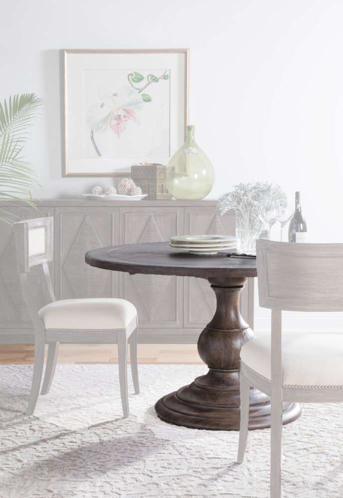 Artistica Home - Cohesion Program Axiom Round Dining Table - Antico finish - 01-2005-870C-39 veiw 1
