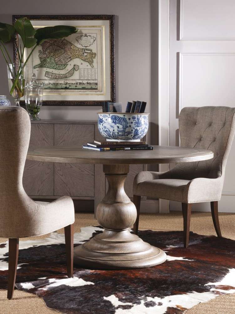 Artistica Home - Cohesion Program Axiom Round Dining Table - Grigio finish - 01-2005-870C-41 veiw 2