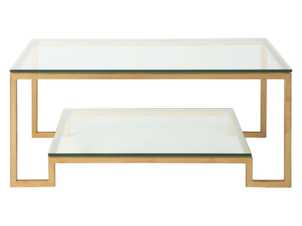 Artistica Home - Metal Designs Bonaire Rectangular Cocktail Table - Gold Leaf Finish - 01-2016-945-48 veiw 1