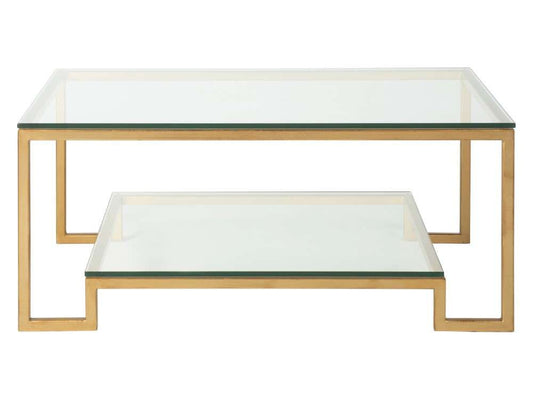 Artistica Home - Metal Designs Bonaire Rectangular Cocktail Table - Gold Leaf Finish - 01-2016-945-48 veiw 1