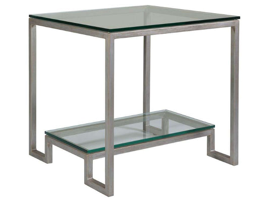 Artistica Home - Metal Designs Bonaire Square End Table - Argento - 01-2016-957-46 veiw 1