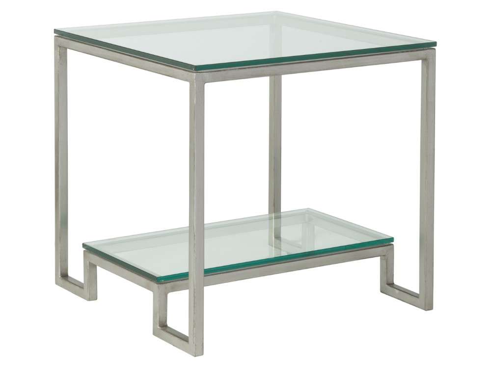 Artistica Home - Metal Designs Bonaire Square End Table - Silver Leaf Finish - 01-2016-957-47 veiw 1