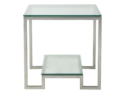 Artistica Home - Metal Designs Bonaire Square End Table - Silver Leaf Finish - 01-2016-957-47 veiw 2