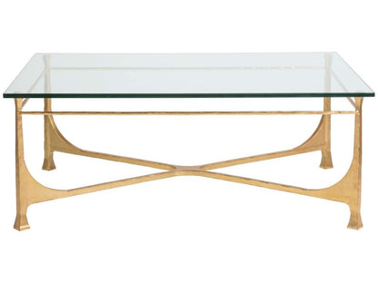 Artistica Home - Metal Designs Bruno Rectangular Cocktail Table - Gold Leaf - 01-2231-945-48 veiw 2