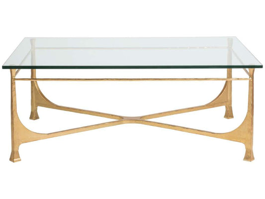 Artistica Home - Metal Designs Bruno Rectangular Cocktail Table - Gold Leaf - 01-2231-945-48 veiw 2