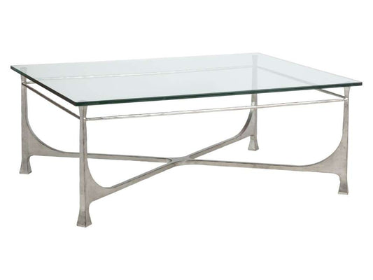 Artistica Home - Metal Designs Bruno Rectangular Cocktail Table - Silver - 01-2231-945-47 veiw 1