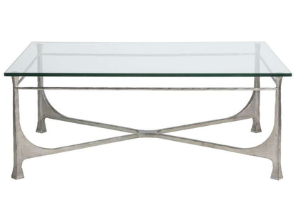 Artistica Home - Metal Designs Bruno Rectangular Cocktail Table - Silver - 01-2231-945-47 veiw 2