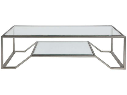 Artistica Home - Metal Designs Byron Rectangular Cocktail Table - Silver - 01-2230-945-47 veiw 3