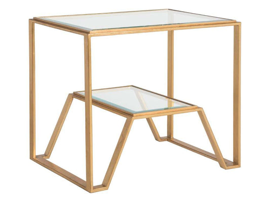 Artistica Home - Metal Designs Byron Rectangular End Table - Gold Leaf - 01-2230-955-48 veiw 1