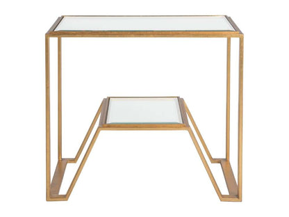 Artistica Home - Metal Designs Byron Rectangular End Table - Gold Leaf - 01-2230-955-48 veiw 2