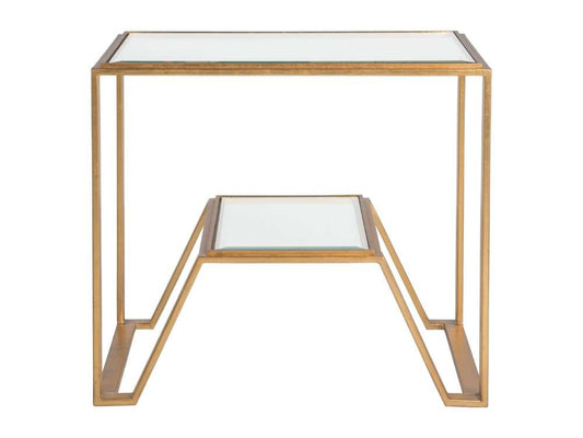 Artistica Home - Metal Designs Byron Rectangular End Table - Gold Leaf - 01-2230-955-48 veiw 2