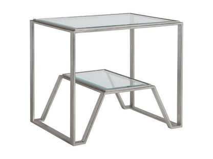 Artistica Home - Metal Designs Byron Rectangular End Table - Silver - 01-2230-955-47 veiw 1