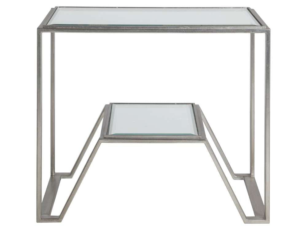 Artistica Home - Metal Designs Byron Rectangular End Table - Silver - 01-2230-955-47 veiw 2