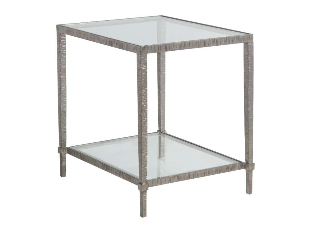 Artistica Home - Metal Designs Claret Rectangular End Table - Silver - 01-2233-953-47 veiw 1
