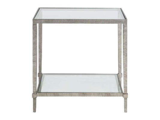 Artistica Home - Metal Designs Claret Rectangular End Table - Silver - 01-2233-953-47 veiw 2