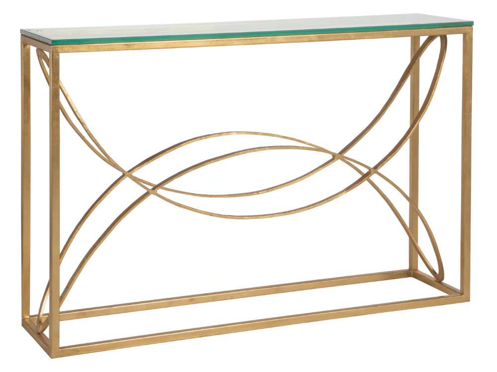 Artistica Home - Metal Designs Ellipse Console - Gold Leaf - 01-2234-966-48 veiw 1