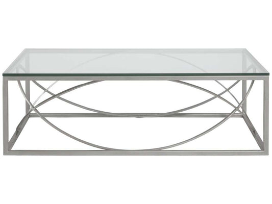 Artistica Home - Metal Designs Ellipse Rectangular Cocktail Table - Argento - 01-2234-945-46 veiw 2