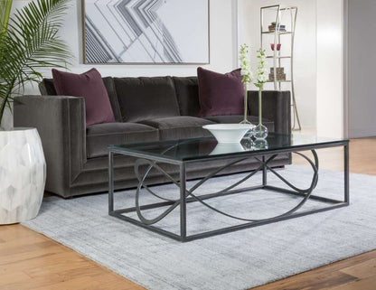 Artistica Home - Metal Designs Ellipse Rectangular Cocktail Table - St Laurent finish - 01-2234-945-44 veiw 3
