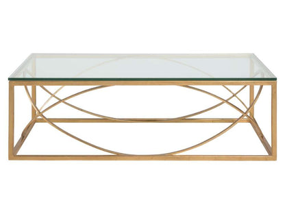 Artistica Home - Metal Designs Ellipse Rectangular Cocktail Table - Gold Leaf - 01-2234-945-48 veiw 2