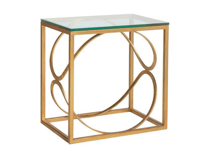 Artistica Home - Metal Designs Ellipse Rectangular End Table - Gold Leaf - 01-2234-955-48 veiw 1
