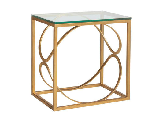Artistica Home - Metal Designs Ellipse Rectangular End Table - Gold Leaf - 01-2234-955-48 veiw 1