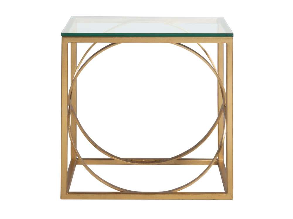 Artistica Home - Metal Designs Ellipse Rectangular End Table - Gold Leaf - 01-2234-955-48 veiw 2