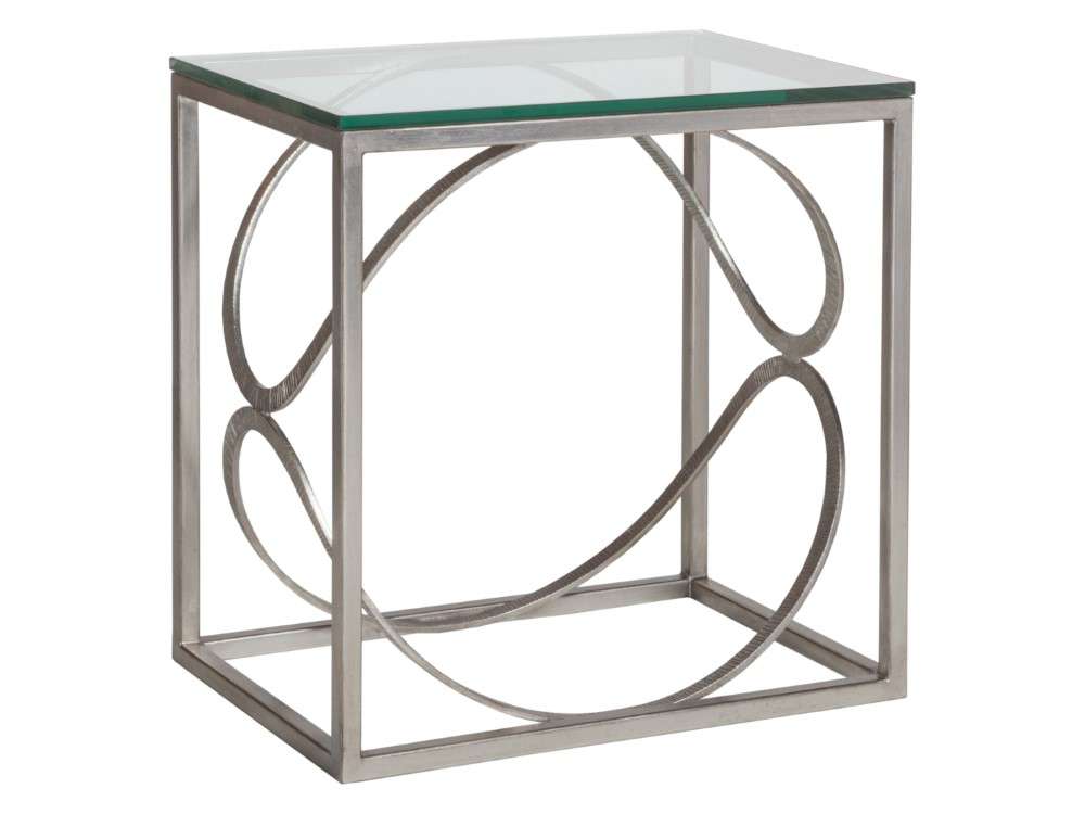 Artistica Home - Metal Designs Ellipse Rectangular End Table - Silver - 01-2234-955-47 veiw 1