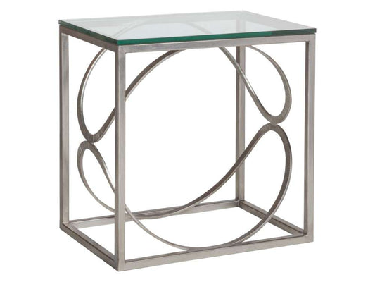 Artistica Home - Metal Designs Ellipse Rectangular End Table - Silver - 01-2234-955-47 veiw 1