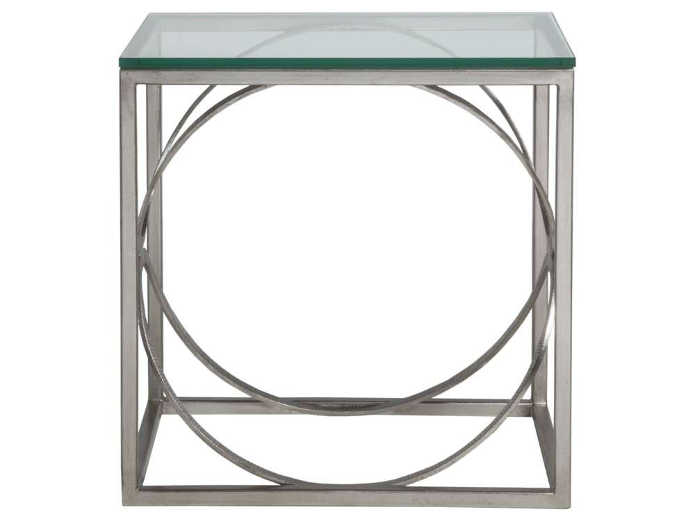 Artistica Home - Metal Designs Ellipse Rectangular End Table - Silver - 01-2234-955-47 veiw 2
