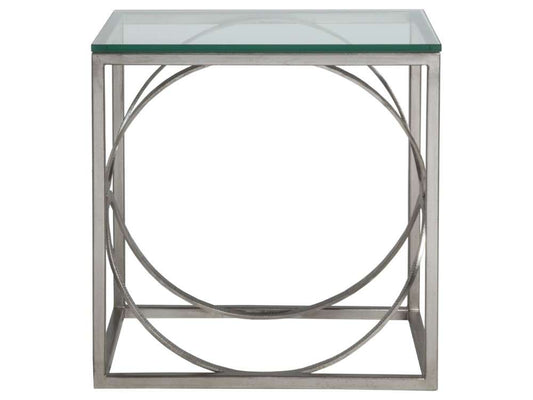 Artistica Home - Metal Designs Ellipse Rectangular End Table - Silver - 01-2234-955-47 veiw 2