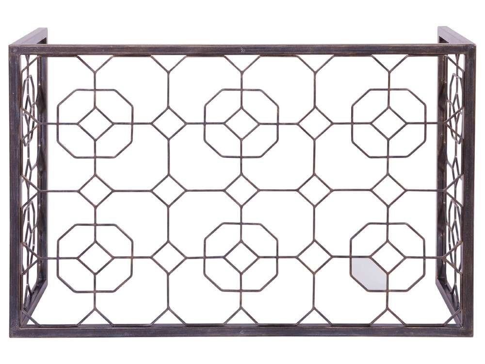 Artistica Home - Metal Designs Honeycomb Rectangular Cocktail Table - St Laurent finish - 01-2056-945-44 veiw 2