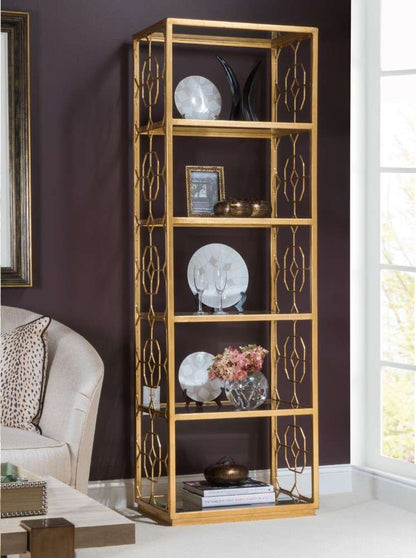 Artistica Home - Metal Designs Honeycomb Slim Etagere - Gold foil finish - 01-2056-990-48 veiw 2