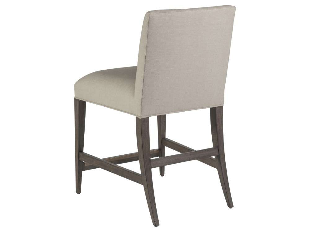 Artistica Home - Cohesion Program Madox Upholstered Low Back Counter Stool - Warm medium brown - 01-2220-895-39-01 veiw 2