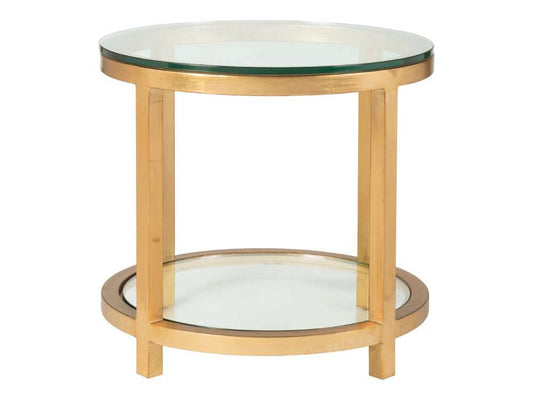 Artistica Home - Metal Designs Per Se Round End Table - Gold Leaf Finish - 01-2013-950-48 veiw 1