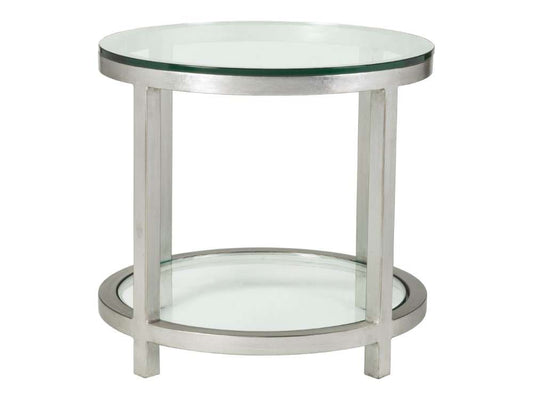 Artistica Home - Metal Designs Per Se Round End Table - Silver Leaf Finish - 01-2013-950-47 veiw 1