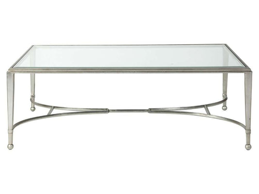 Artistica Home - Metal Designs Sangiovese Large Rectangular Cocktail Table - Silver Leaf Finish - 01-2011-949-47 veiw 1