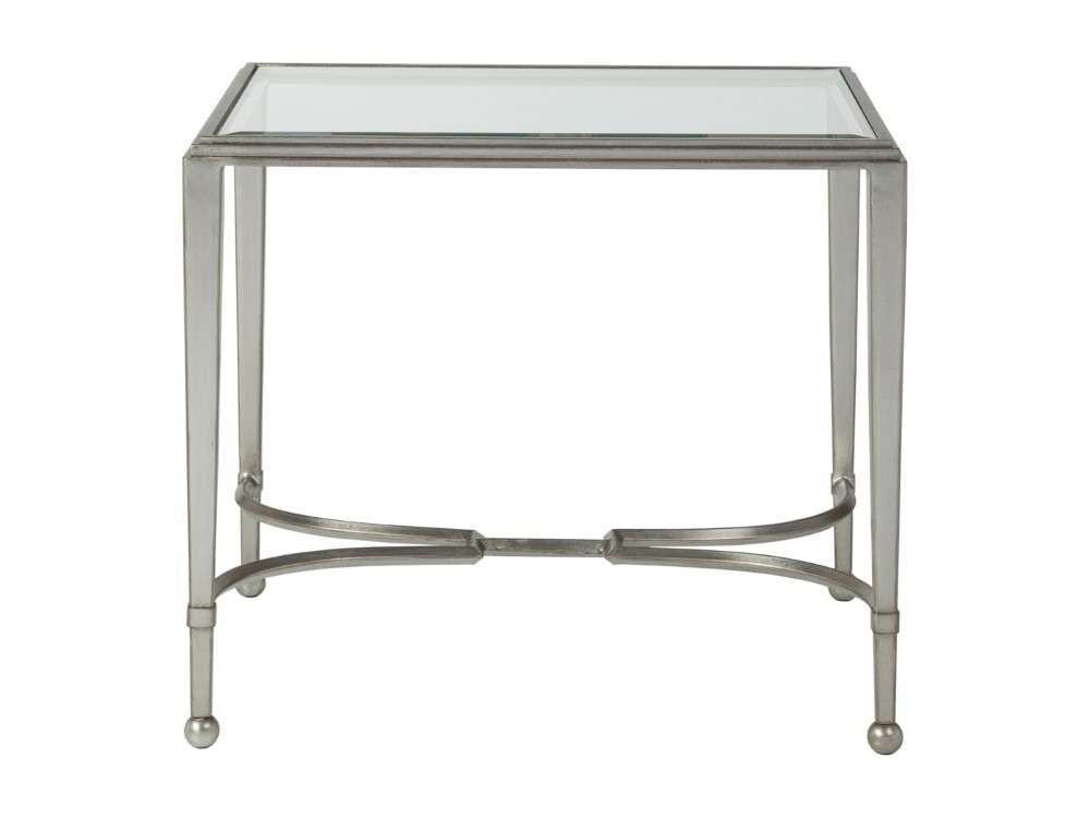 Artistica Home - Metal Designs Sangiovese Rectangular End Table - Silver Leaf Finish - 01-2011-959-47 veiw 2