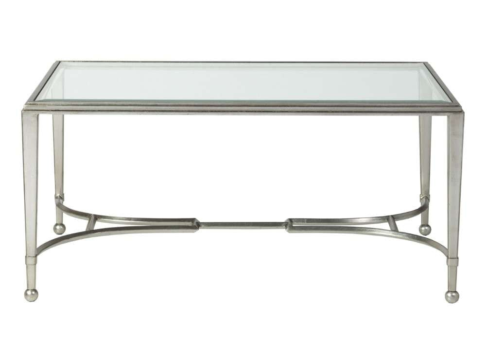 Artistica Home - Metal Designs Sangiovese Small Rectangular Cocktail Table - Silver Leaf Finish - 01-2011-945-47 veiw 1