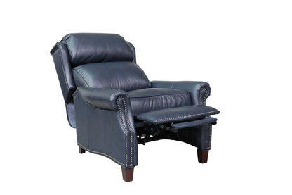 BarcaLounger - Meade Recliner Shoreham Blue Leather - 73058570047 veiw 4