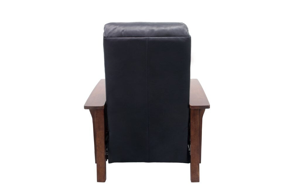 BarcaLounger - Mission Recliner Shoreham Blue Leather - 73323570047 veiw 6
