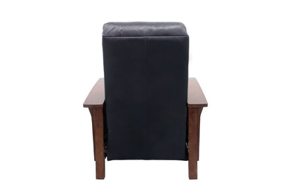 BarcaLounger - Mission Recliner Shoreham Blue Leather - 73323570047 veiw 6