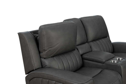 BarcaLounger - Pierce Zero Gravity Power Reclining Loveseat w/Power Head Rests, Power Lumbar & Console in Dark Gray - 24PHL1303376196 veiw 3