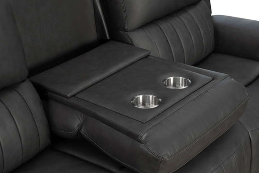 BarcaLounger - Pierce Zero Gravity Power Reclining Sofa w/Power Head Rests, Power Lumbar & Table in Dark Grey - 39PHL1303376196 veiw 2